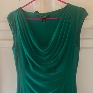 Lauren Ralph Lauren Emerald Draped Dress